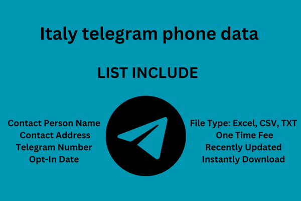 Italy telegram phone data